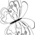 Картинка раскраски 1 - Раскраска Бабочка красавица.