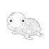 Картинка раскраски 1 - Раскраска Черепаха в панцирь голову засуваха.