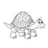 Картинка раскраски 2 - Раскраска Черепаха в панцирь голову засуваха.