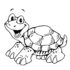 Картинка раскраски 3 - Раскраска Черепаха в панцирь голову засуваха.