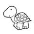 Картинка раскраски 4 - Раскраска Черепаха в панцирь голову засуваха.