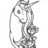 Картинка раскраски 2 - Раскраска Единорог свою сбрую поволок.