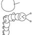 Картинка раскраски 4 - Раскраска Гусеница клубком тусуется.