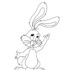 Картинка раскраски 1 - Раскраска Кролик без единицы нолик.
