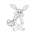 Картинка раскраски 3 - Раскраска Кролик без единицы нолик.