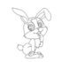 Картинка раскраски 4 - Раскраска Кролик без единицы нолик.
