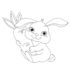 Картинка раскраски 7 - Раскраска Кролик без единицы нолик.