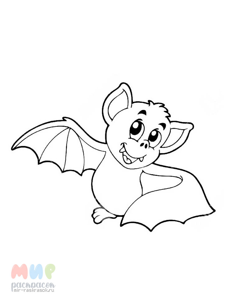 Раскраска летучая мышь хэллоуин Изображения – скачать бесплатно на Freepik