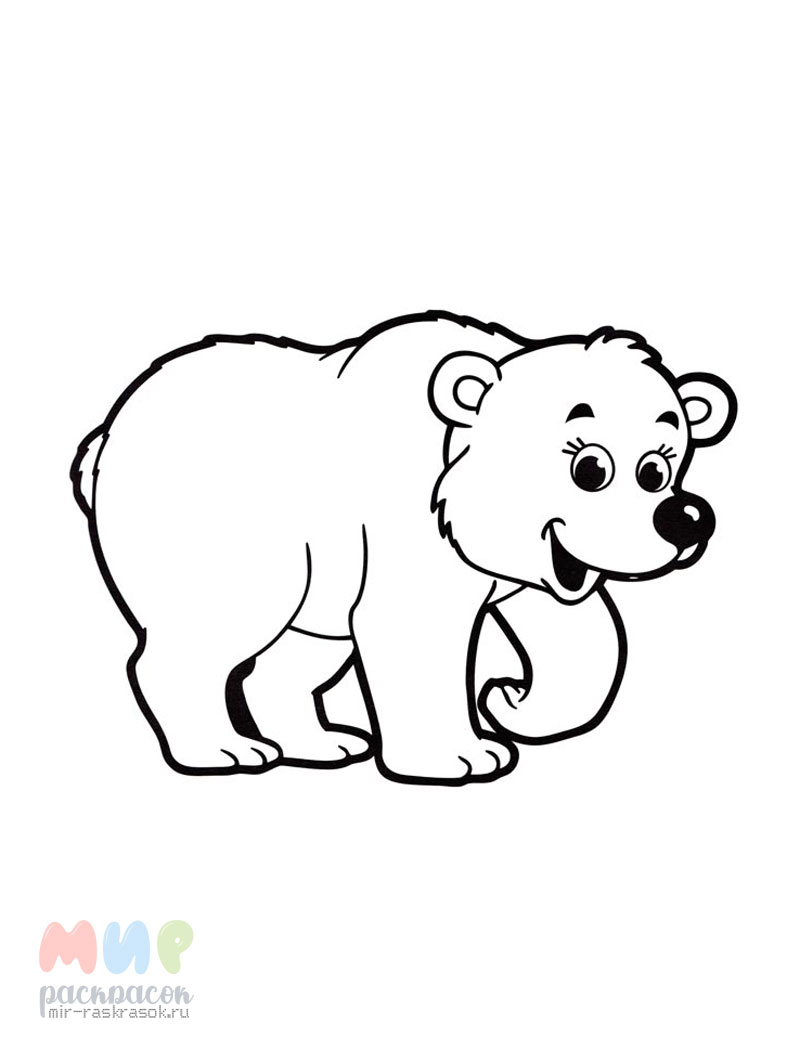 Раскраски Рисунок медведь для детей (39 шт.) - скачать или распечатать бесплатно #