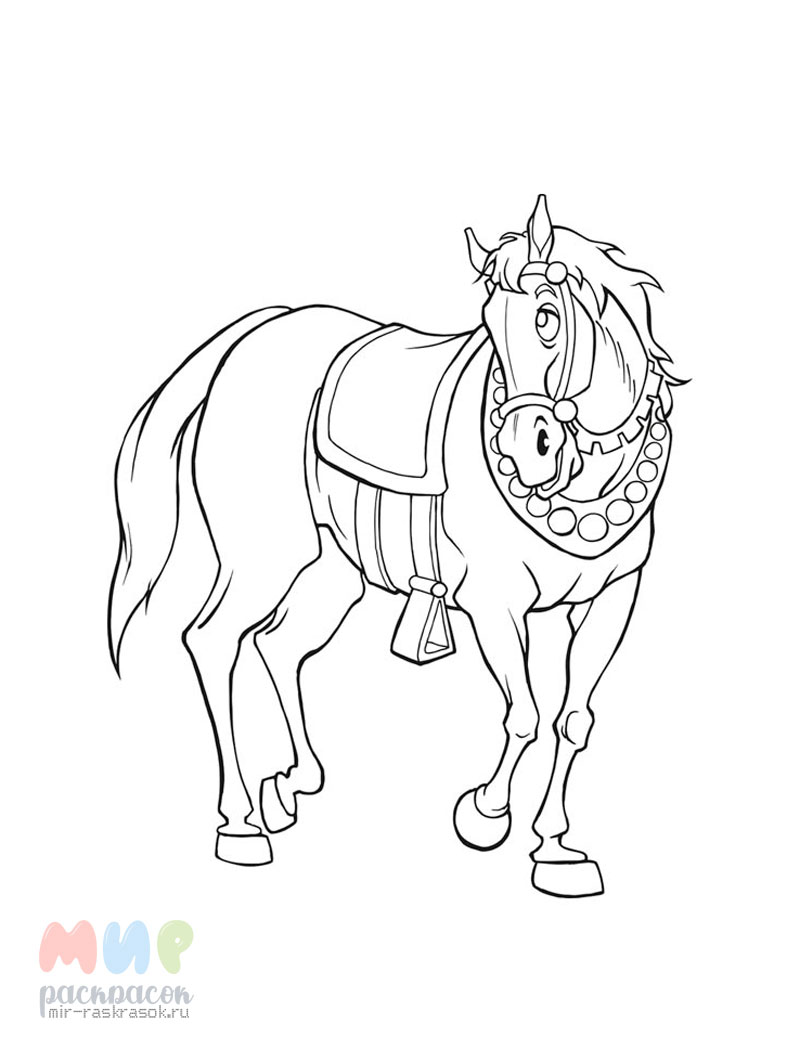 Идеи раскраски лошадей для детей