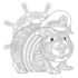 Картинка раскраски 9 - Раскраска Морская свинка полосатая спинка.