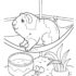 Картинка раскраски 13 - Раскраска Морская свинка полосатая спинка.