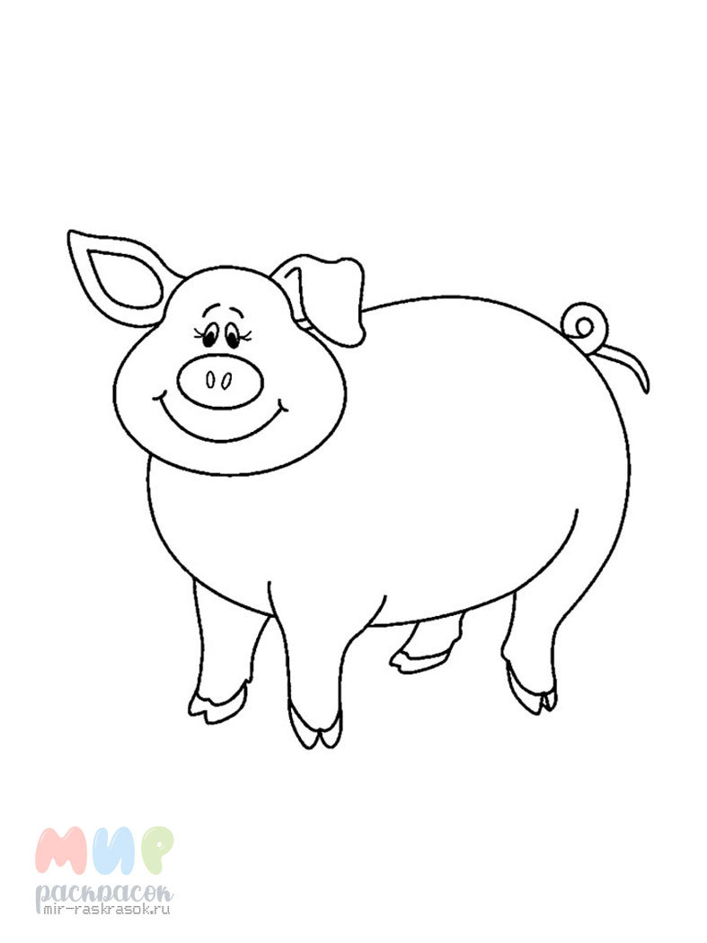 Стоковые векторные изображения по запросу Раскраска свинья копилка