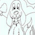 Картинка раскраски 9 - Раскраска Собака человеку друг.