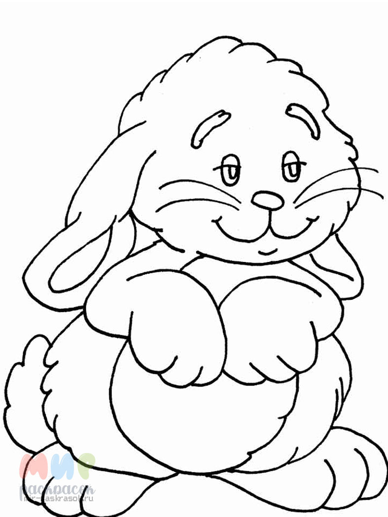 Коллекция раскрасок с зайцами и кроликами для детей